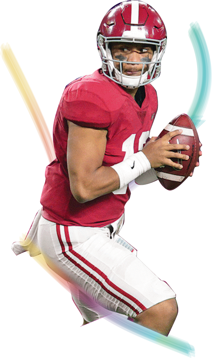player holding a football