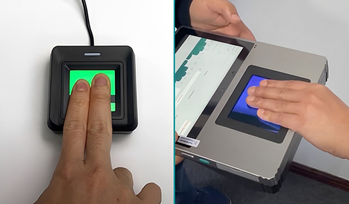 Fingerprinting Devices used for AFIS include the Aratek FBI FAP 45 Dual Fingerprint Scanner and the Biometric Enrollment Tablet.