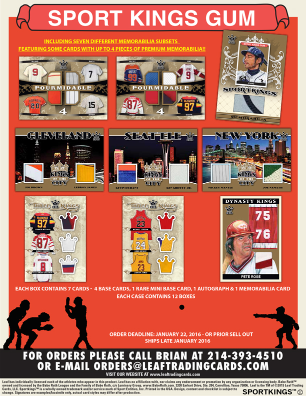 2015 Sportkings Leaf Trading Cards