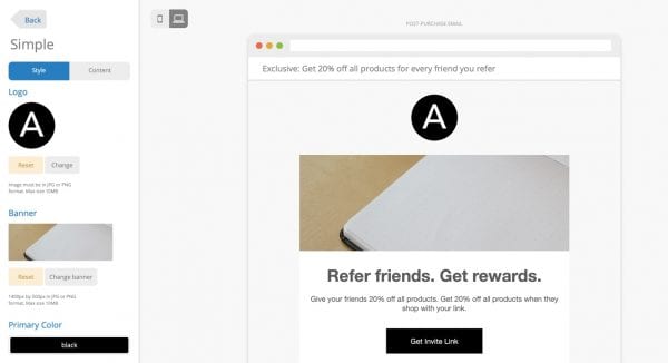 Referralcandy theme editor (style)