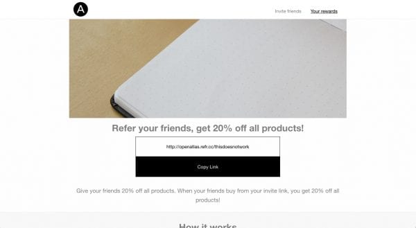 Open Atlas share page
