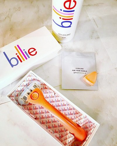 product branding example - billie womens razor colourful packaging