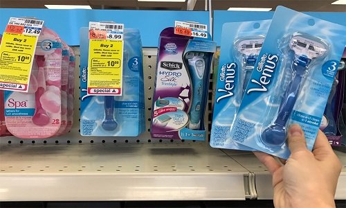 product branding example - gillette venus women razor