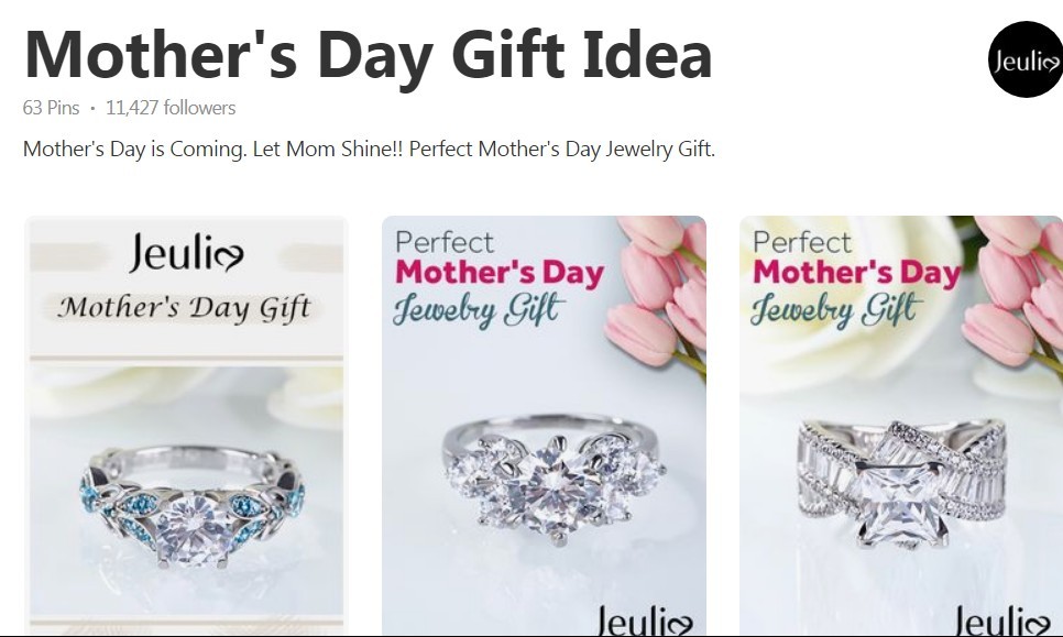 Jeulia - Mother's Day promotion board