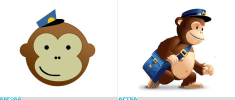 MailChimp Logo, Before and After
