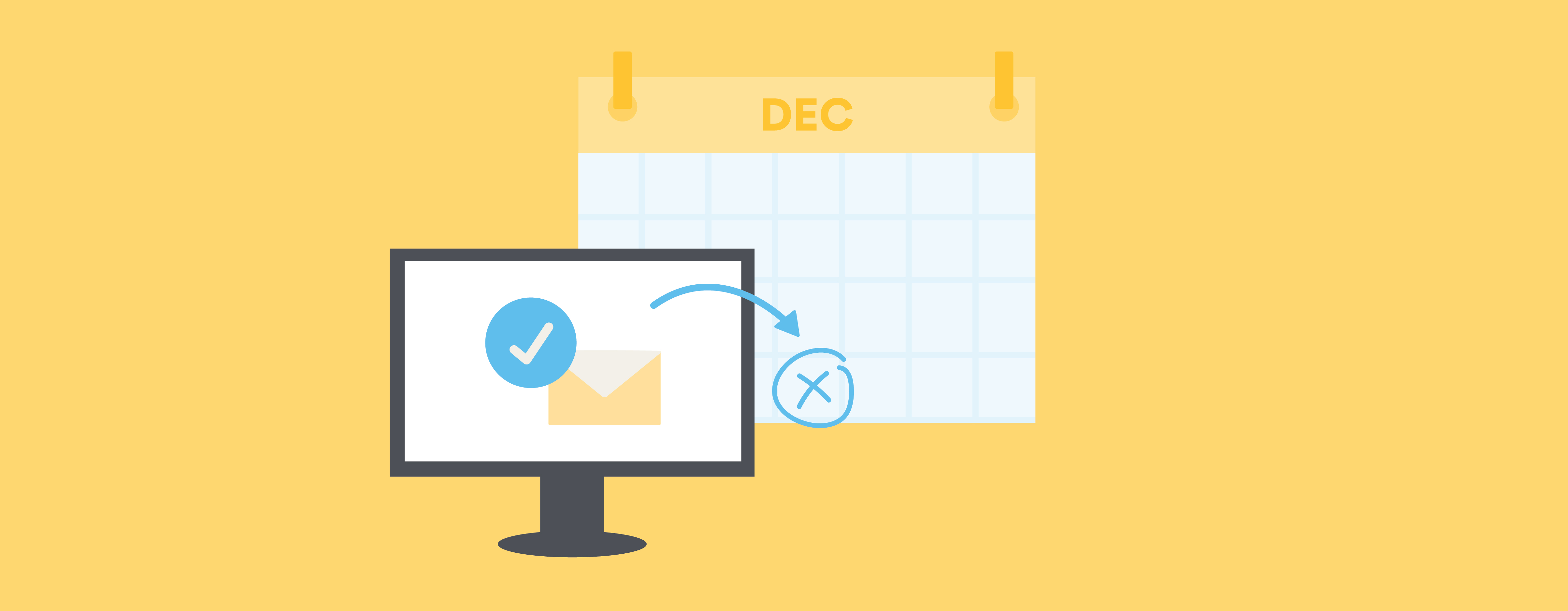 An image showing a calendar, emphasising the importance of scheduling your news letters in advance.