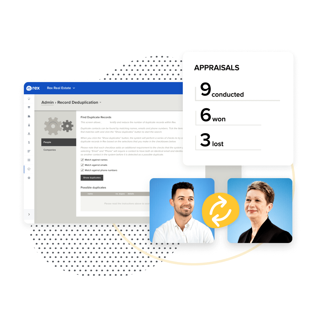 rex crm image of contact records