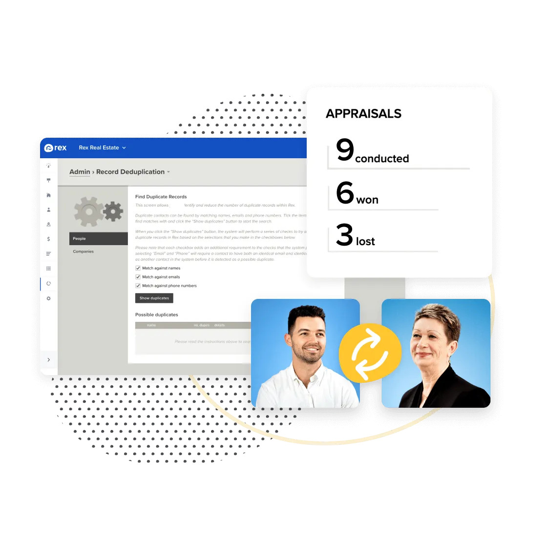 rex crm image of contact records