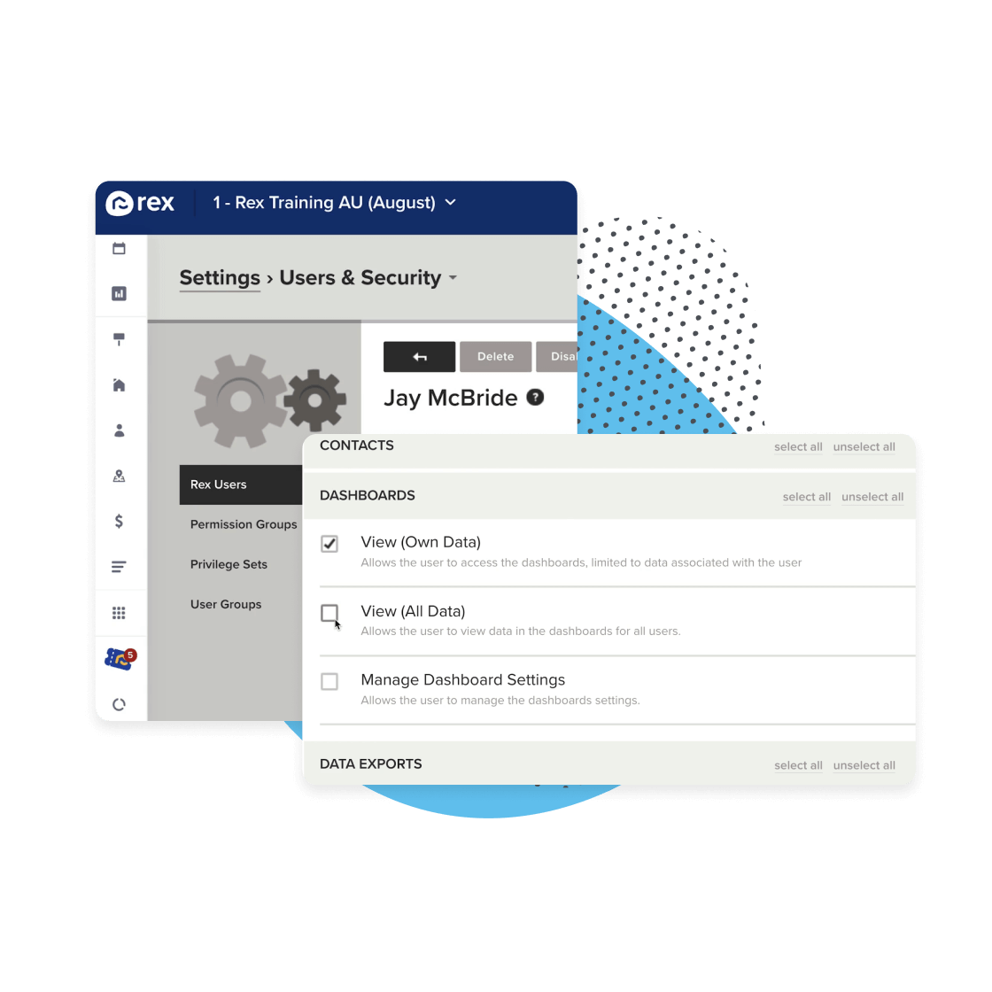rex crm contact settings image