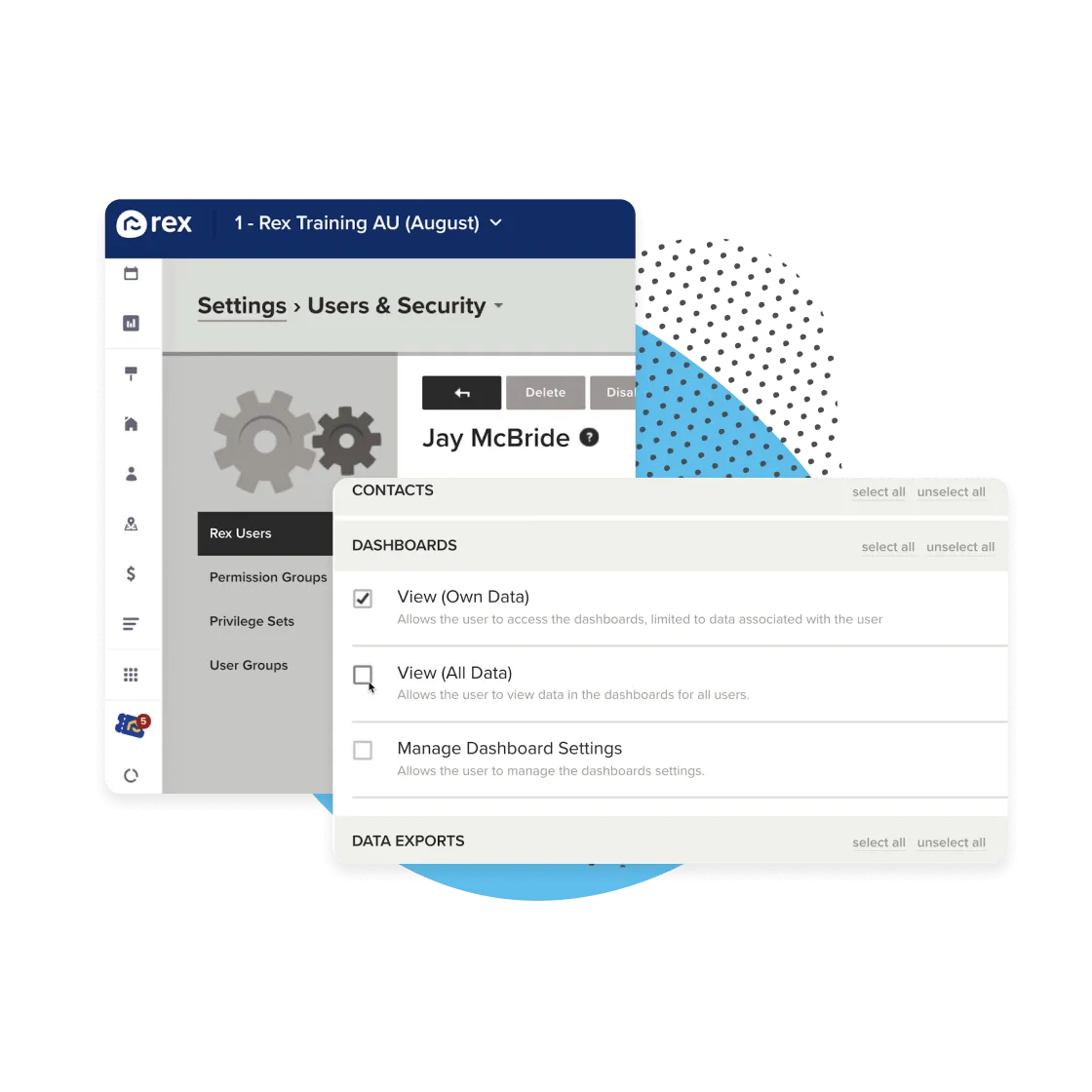 rex crm contact settings image