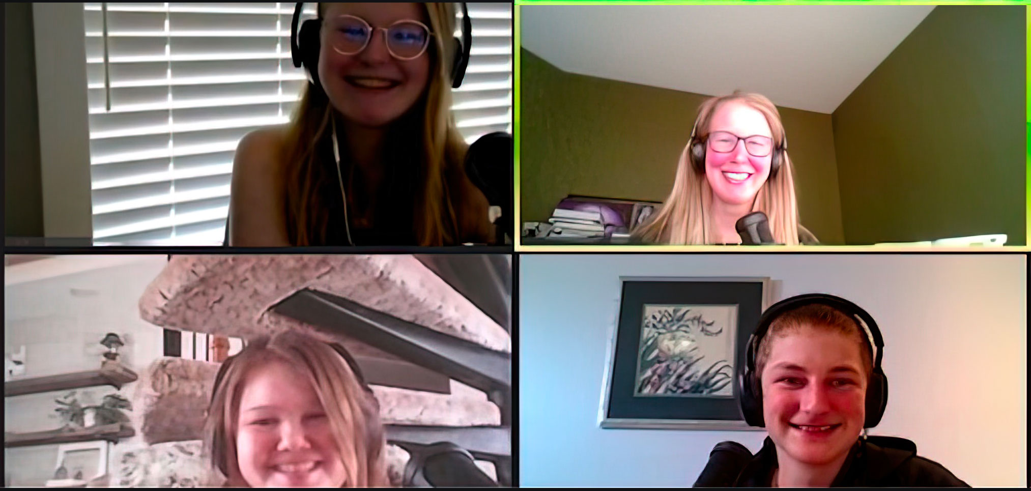 Home school Zoom meeting