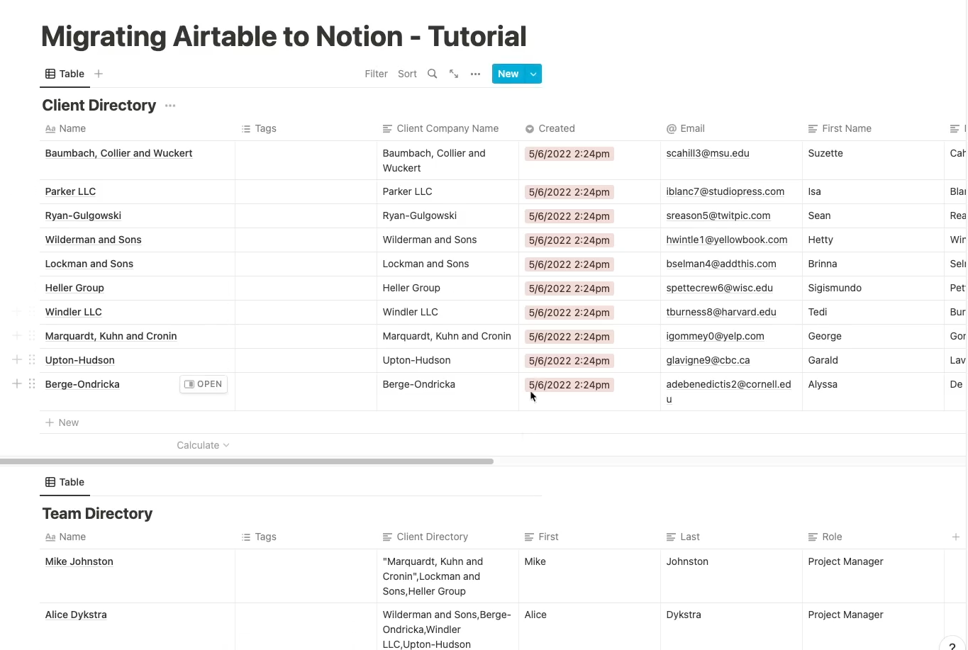 Create a Relation field in Notion to Replace Single Select Fields