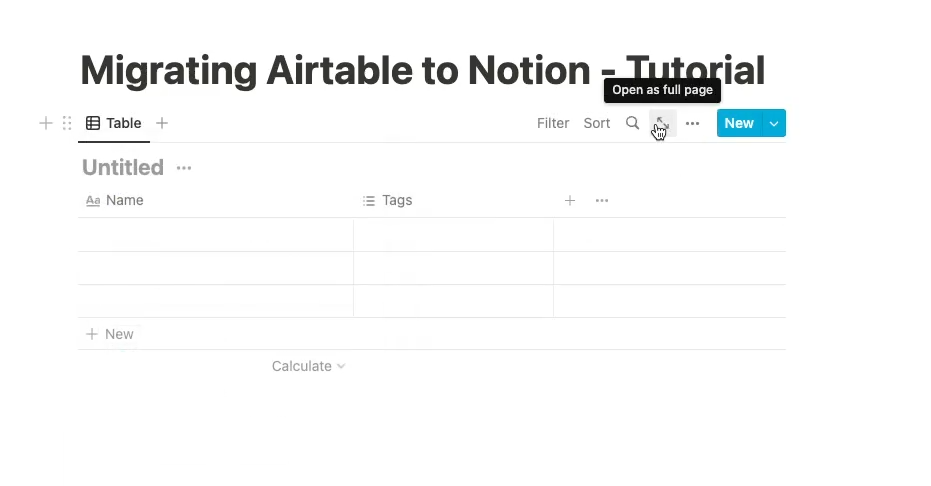 Select "Merge with CSV" in Notion to link the CSV