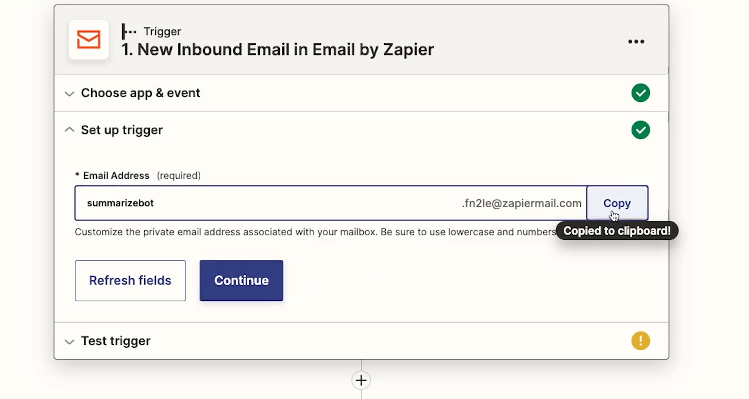 Email by Zapier will allow you to create your own email address