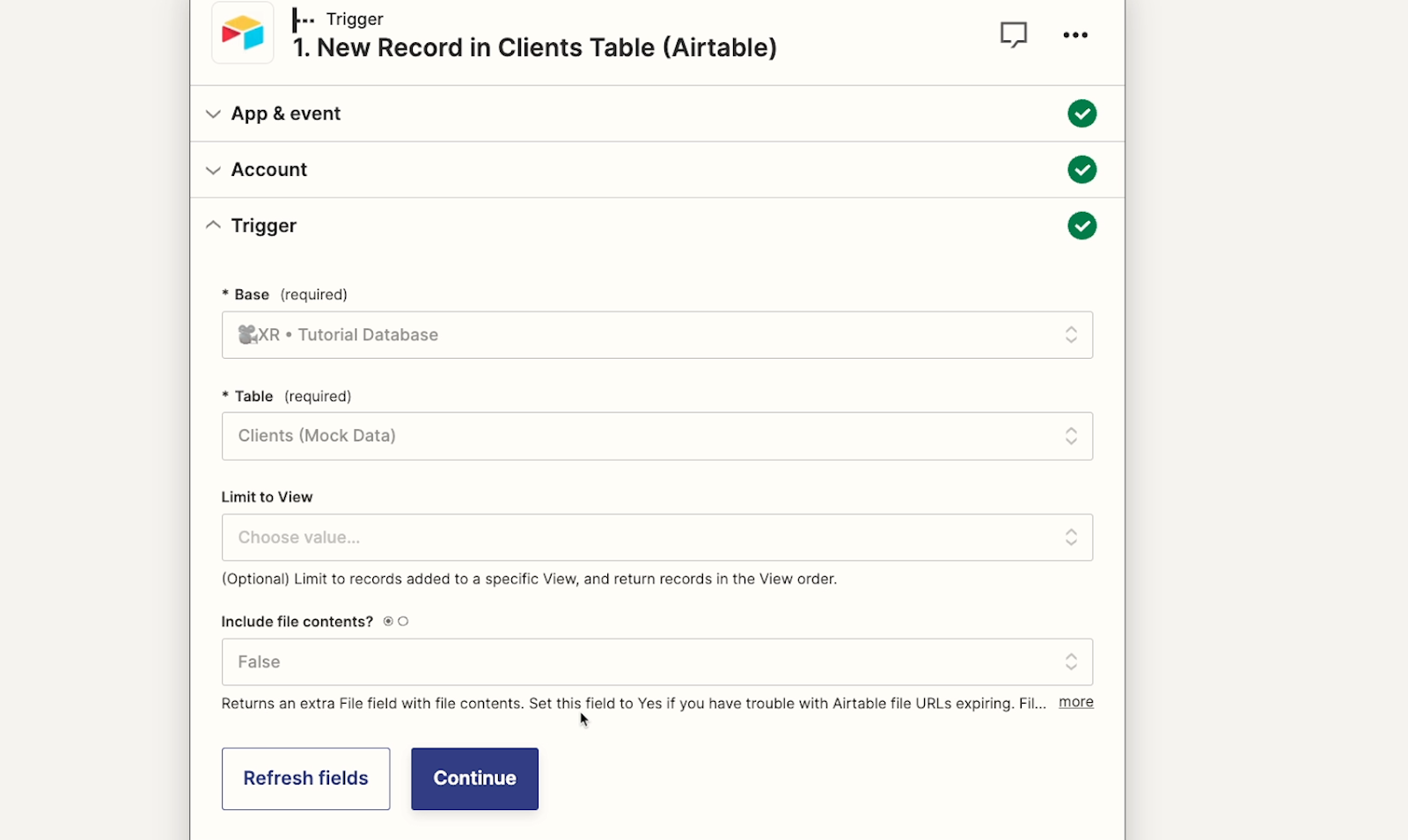 Build Zaps by entering data into simple forms.