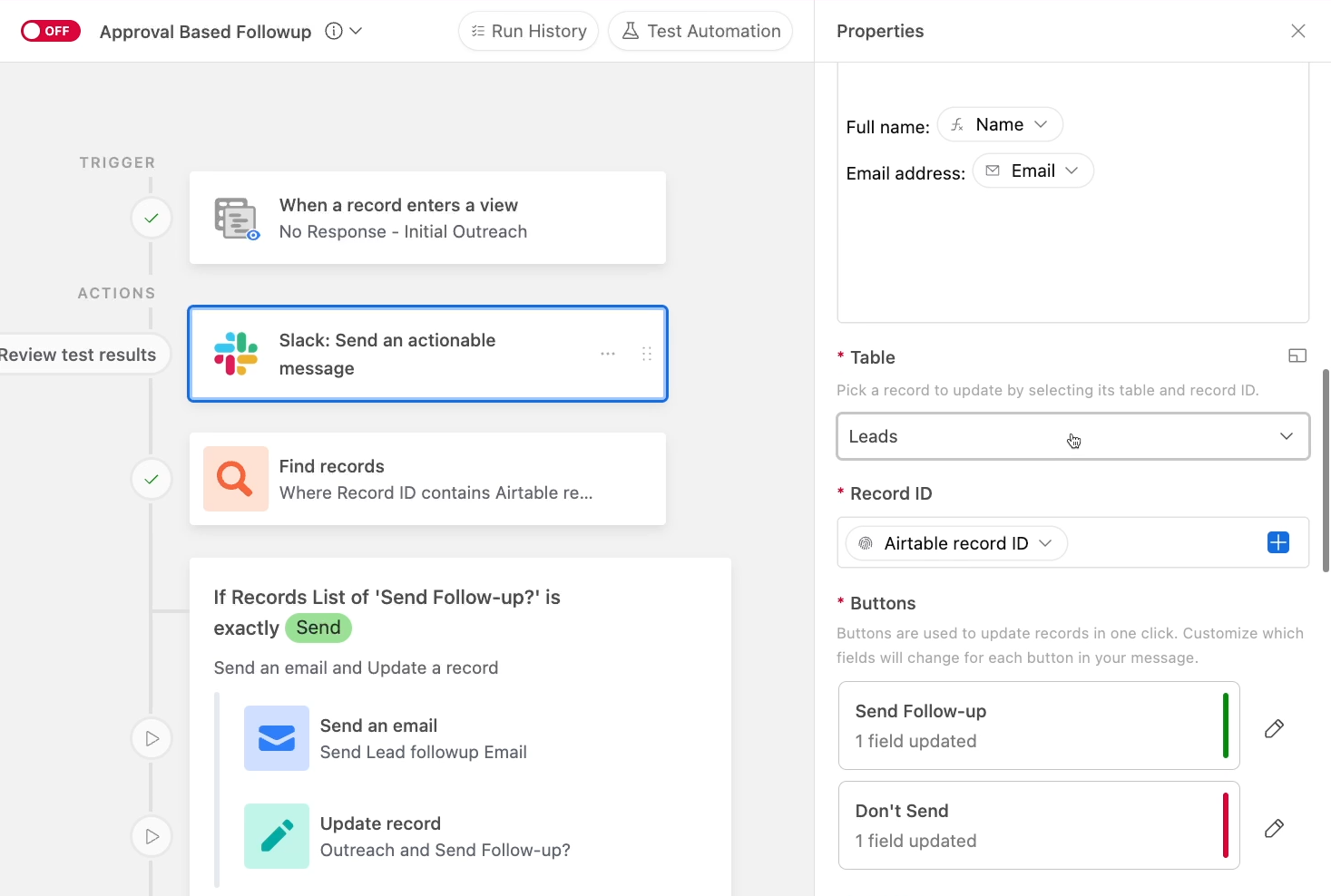 An overview of our example automation