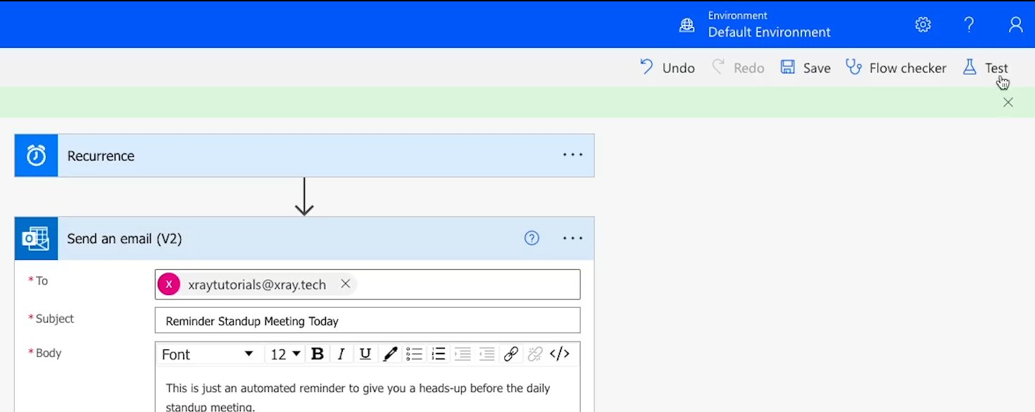 test flow