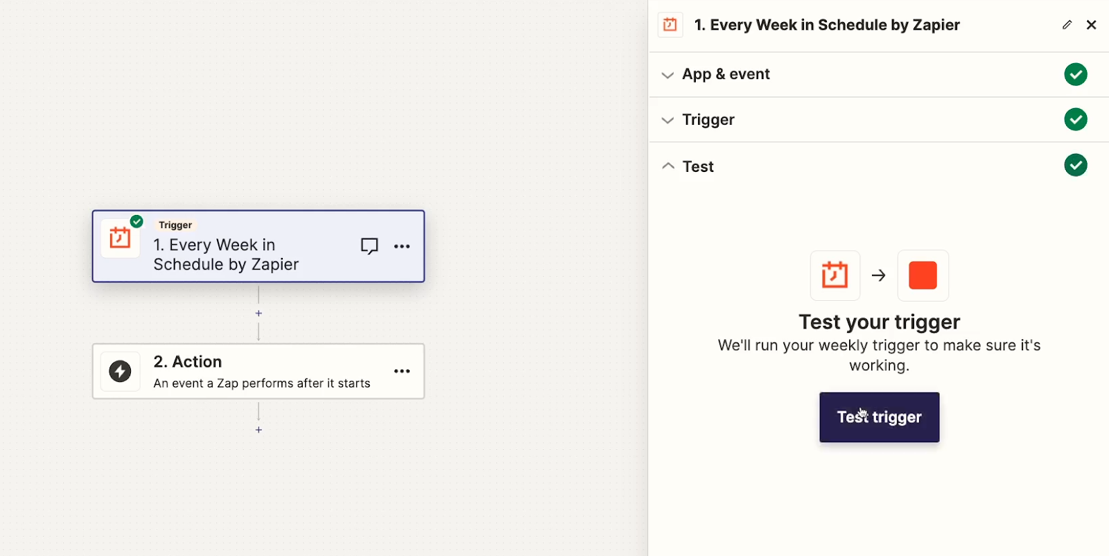 Test your Zapier trigger