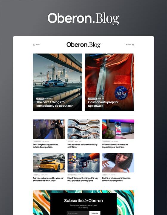 Oberon - New Blog Webflow Template