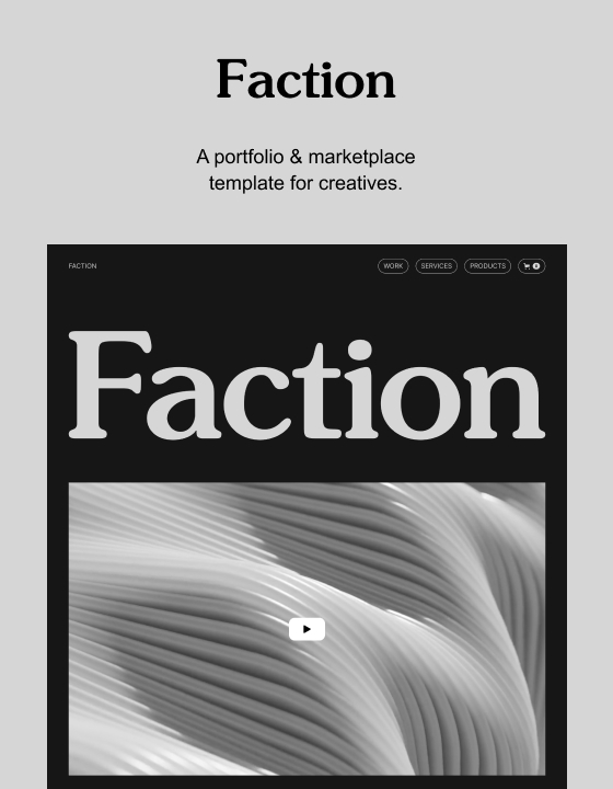 Faction - New Portfolio Webflow Template