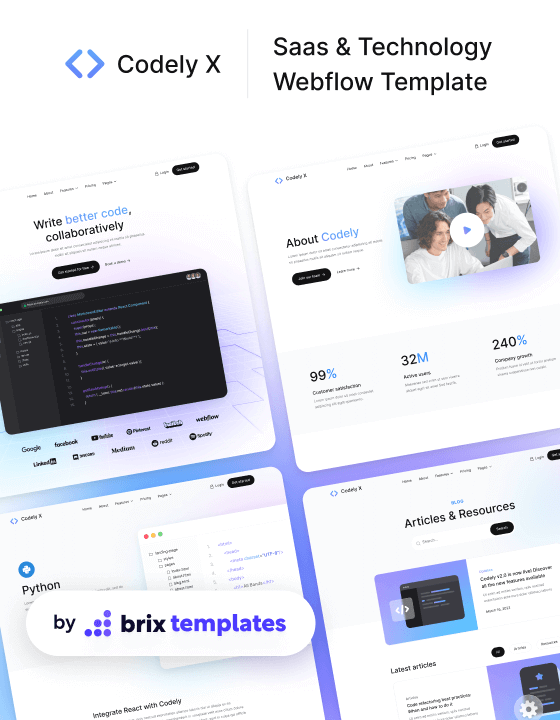 Codely X - New SaaS Webflow Template