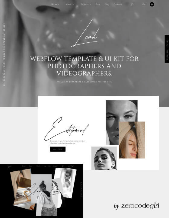 Leah - New Photography Webflow Template