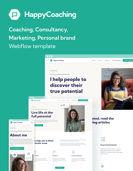 HappyCoaching - New Coaching Webflow Template