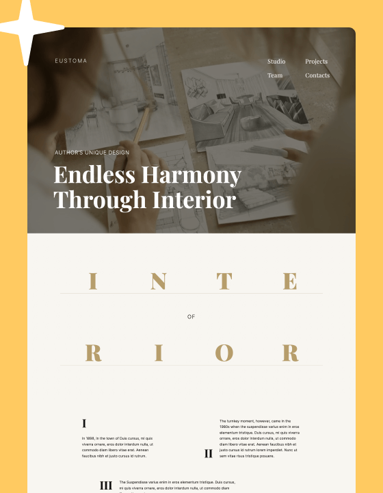 Eustoma - New Interior design Webflow Template