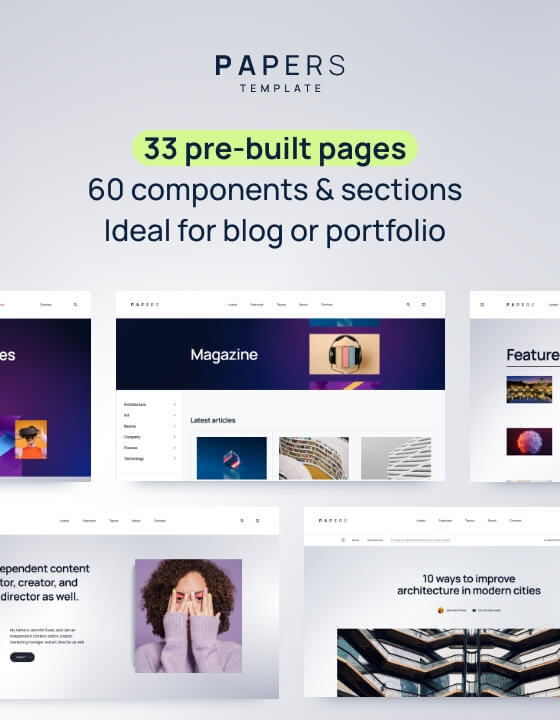 Papers - New Blog Webflow Template