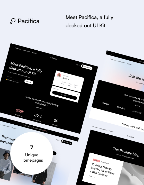 Pacifica - New Startup Webflow Template
