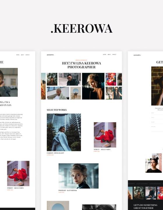 Keerowa - New Photography Webflow Template