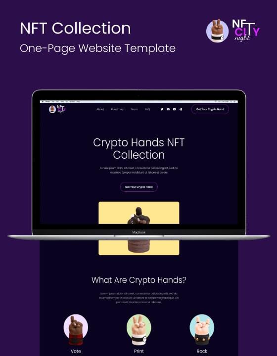 NFTcity Night - New Landing page Webflow Template