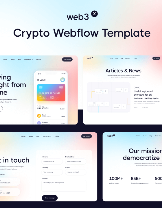 Web3 X - New App Webflow Template