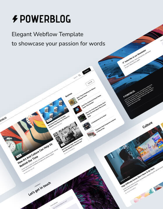 Powerblog - New News Webflow Template