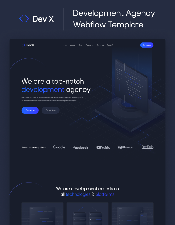 Dev X - New Agency Webflow Template