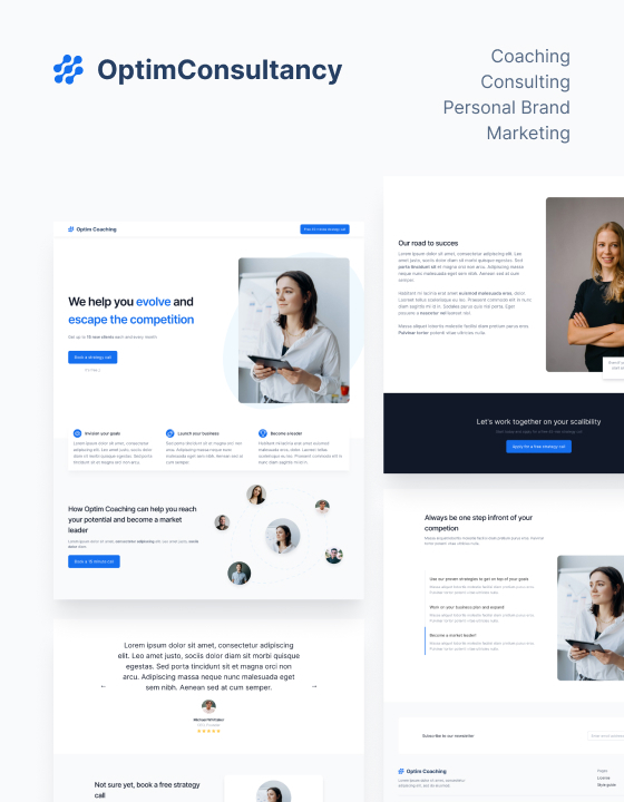 OptimConsultancy - New Coaching Webflow Template