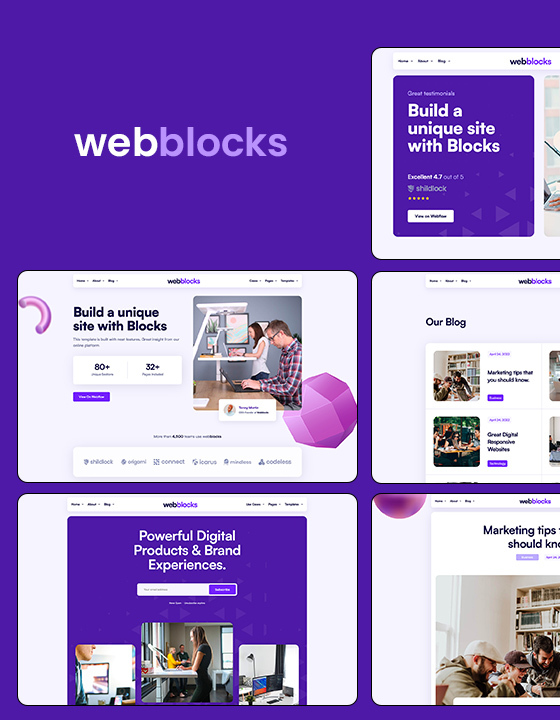 WebBlocks - New Creative Webflow Template