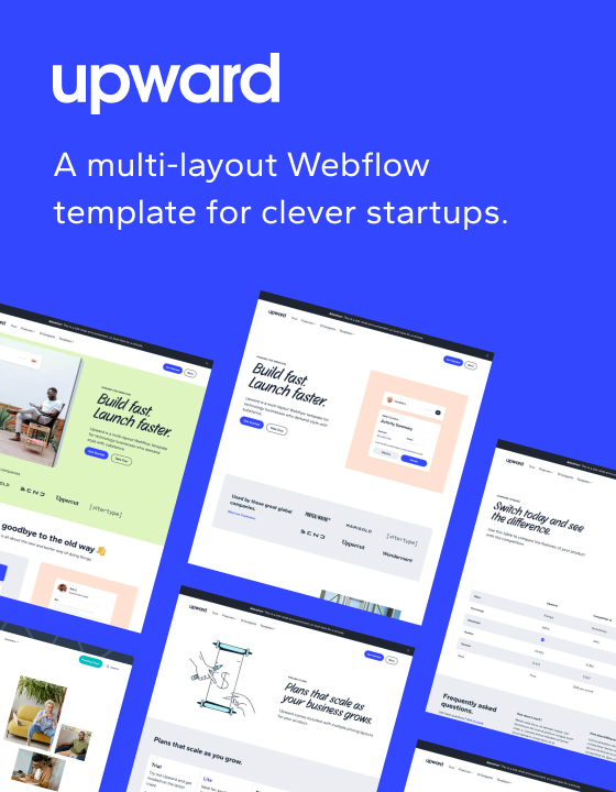 Upward - New Startup Webflow Template