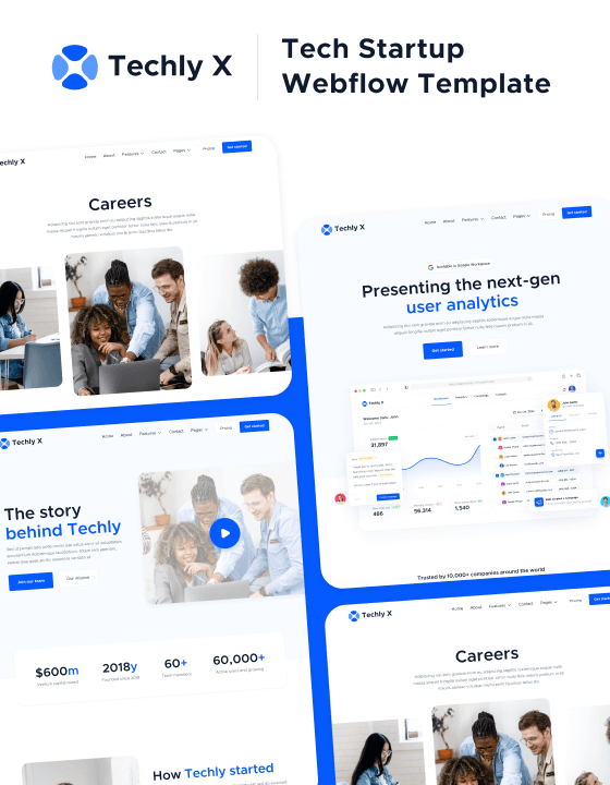 Techly X - New Startup Webflow Template