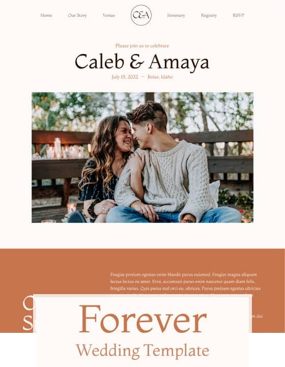 Forever - New Wedding Webflow Template