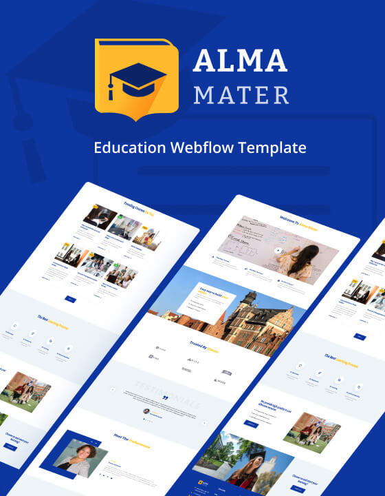 Alma Mater 128 - New Learning Webflow Template
