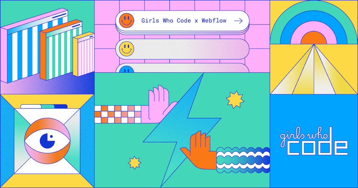 Webflow sponsors a Girls Who Code summer program