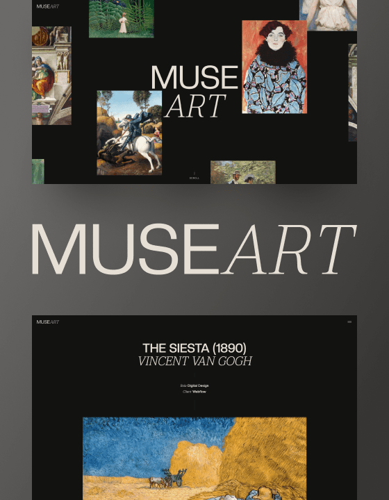 Muse - New Portfolio Webflow Template