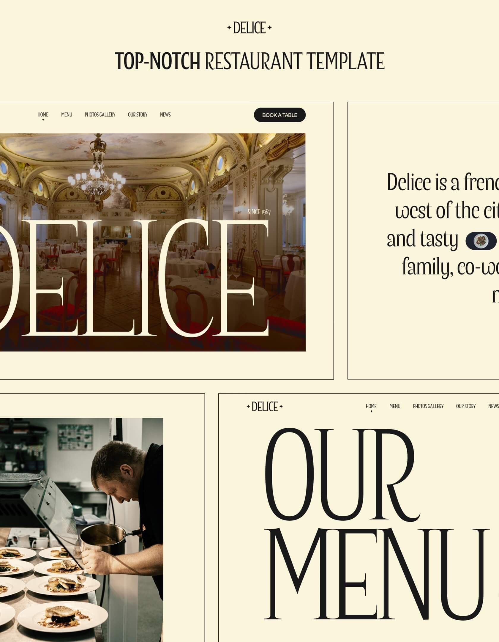Delice - New Restaurant Webflow Template