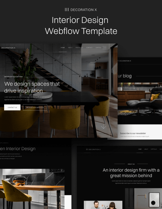 Decoration X - New Interior design Webflow Template