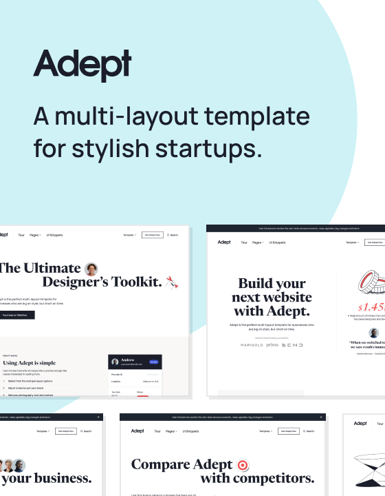 Adept - New Startup Webflow Template
