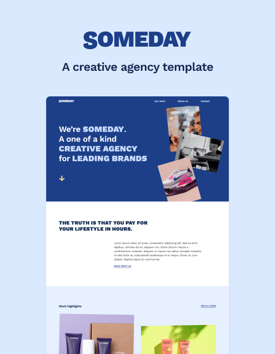Someday - New Agency Webflow Template