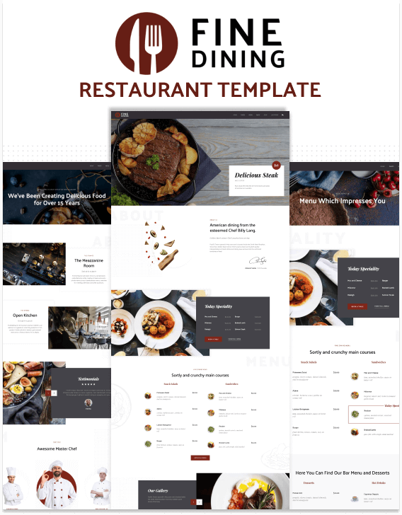 Fine Dining 128 - New Restaurant Webflow Template