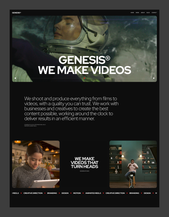 Genesis - New Video Webflow Template