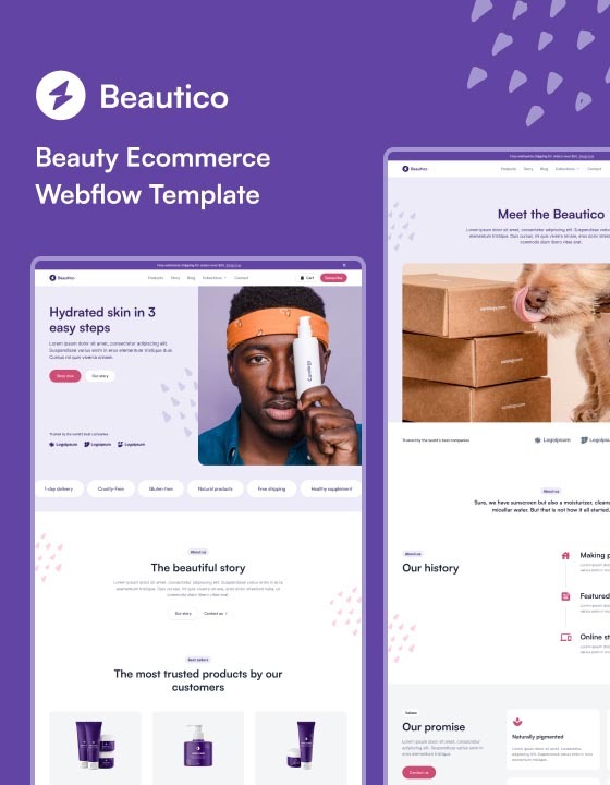 Beautico - New Beauty Webflow Template
